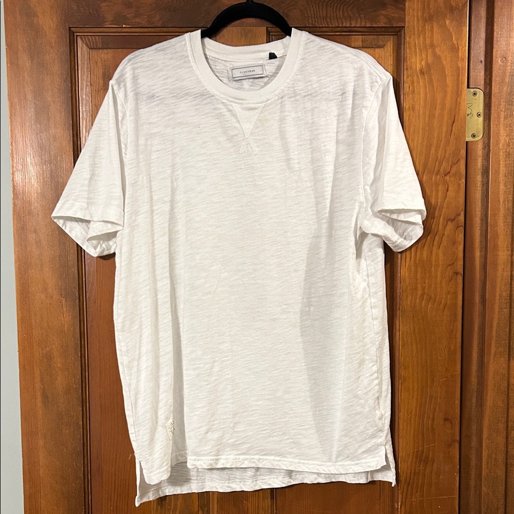 Five Four Classic White Short Sleeve Tee, Large